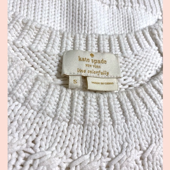 Kate Spade Open Stitch Short Sleeve Sweater - Picture 5 of 7